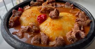 foufou sauce viande de chèvre